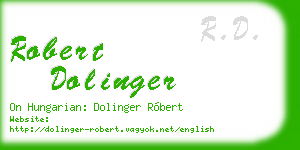 robert dolinger business card